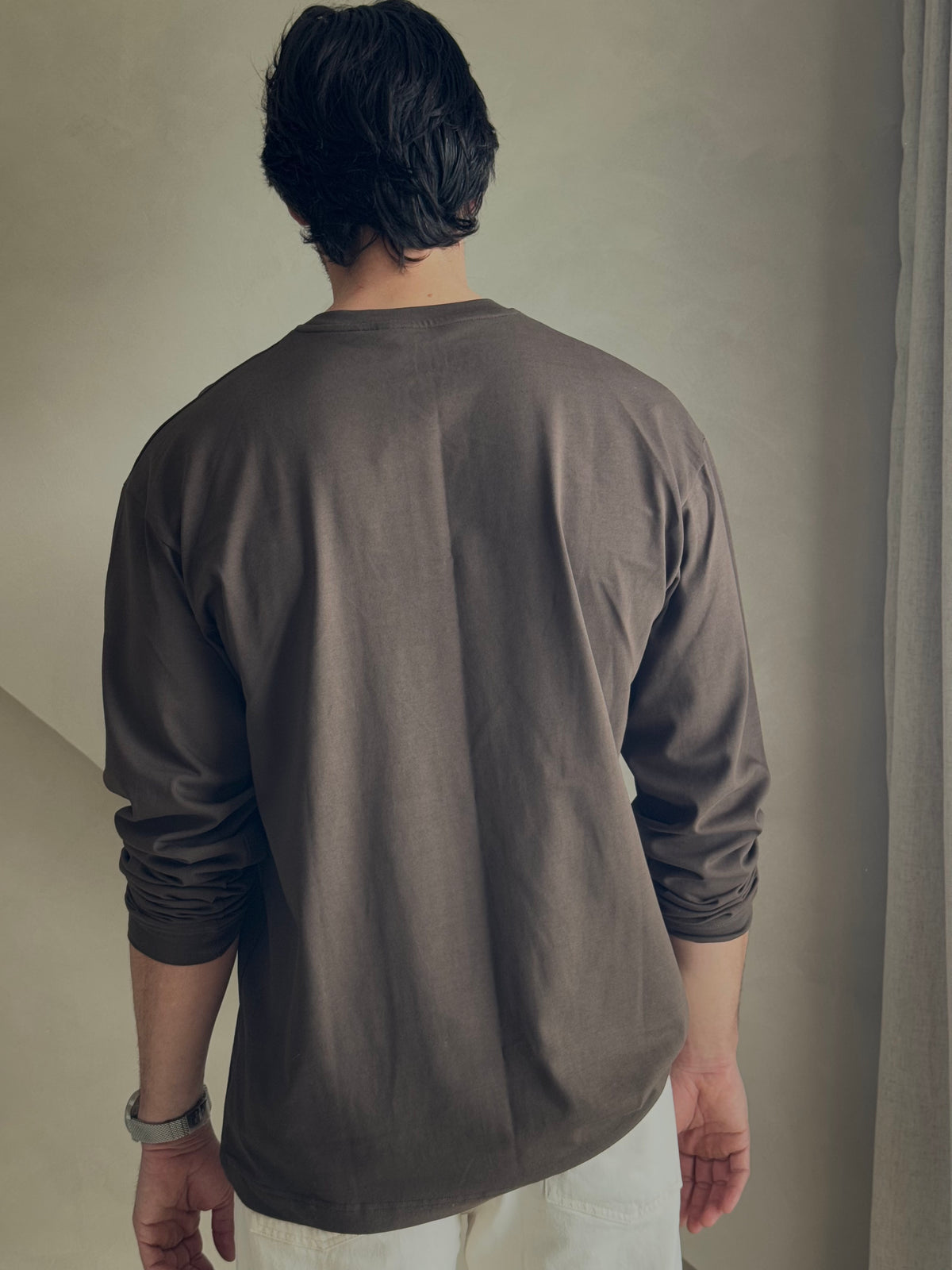 Haut oversize chocolat homme