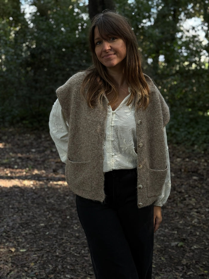 Gilet en maille sans manche Nora